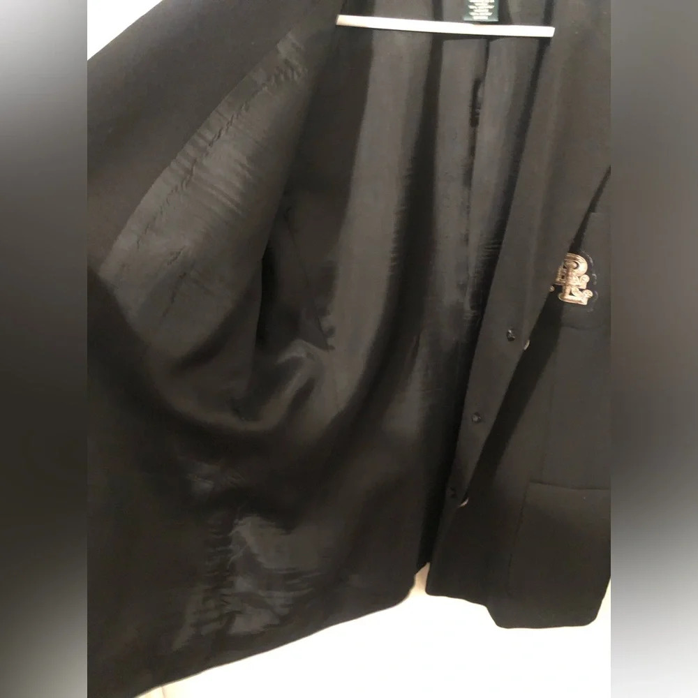RARE Vintage Lauren Ralph Lauren Wool Blazer with Crest - Picture 6 of 12